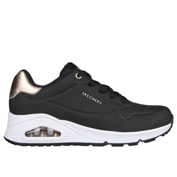 Skechers Uno - Gouden Air - Dames Sneakers - Zwart