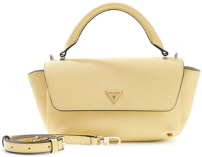 GUESS handtas schoudertas Gilda Top Handle Flap Pale Yellow Lichtgeel
