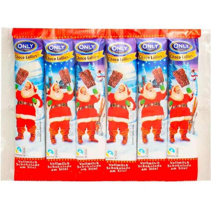 Alleen Chocolade Kerst Lolly's 6 x 13 g