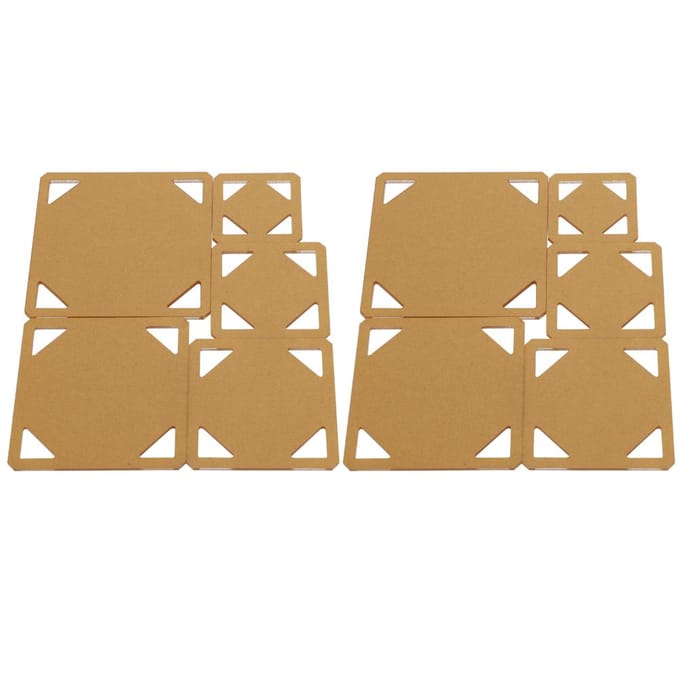 10 stuks Acryl Stencil Sjabloon Quilt Sjablonen Patchwork Quilter DIY Gereedschap Patchwork Sjablonen beige