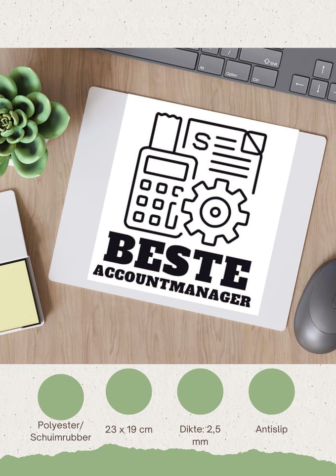 Akyol - beste accountmanager Muismat - Beste accountmanager - collega - welkom - afscheid - 23 bij 19 cm