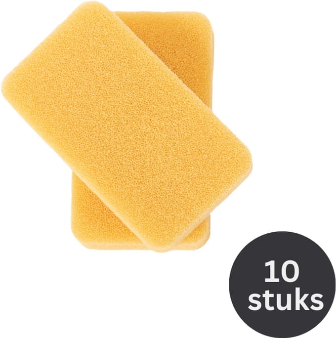 Tiseco - Herbruikbare spons SILO - SET/10 - Antibacterieel, geel