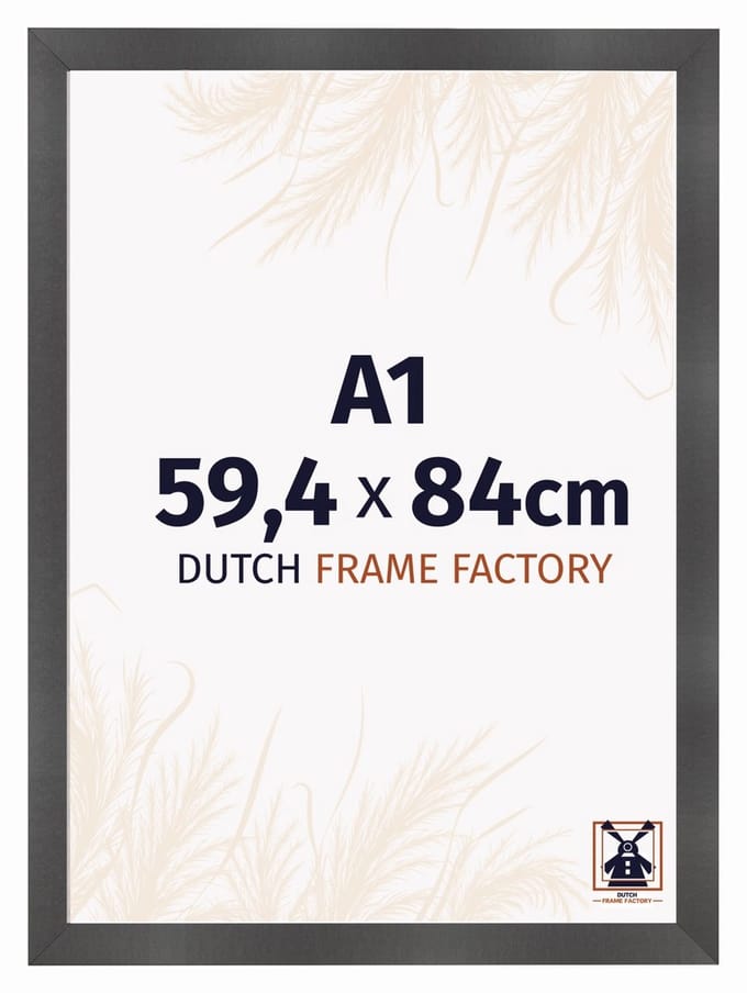 Fotolijst A1 59,4x84 cm - MDF - Zwart Mat - Praag