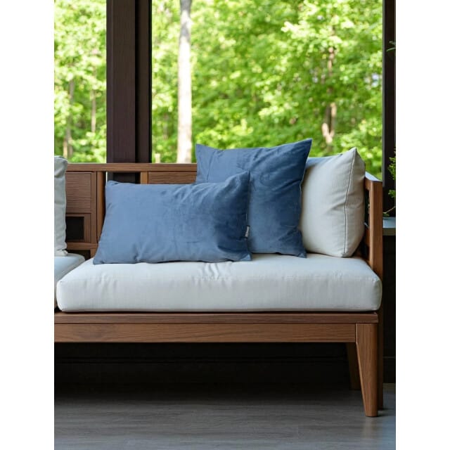 Gek op kussens! Sierkussen velvet blauw | 45 x 45 cm | velvet/polyester