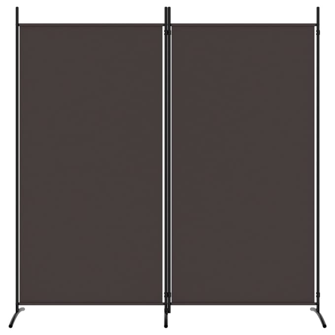 vidaXL - Kamerscherm - met - 2 - panelen - 175x180 - cm - stof - bruin