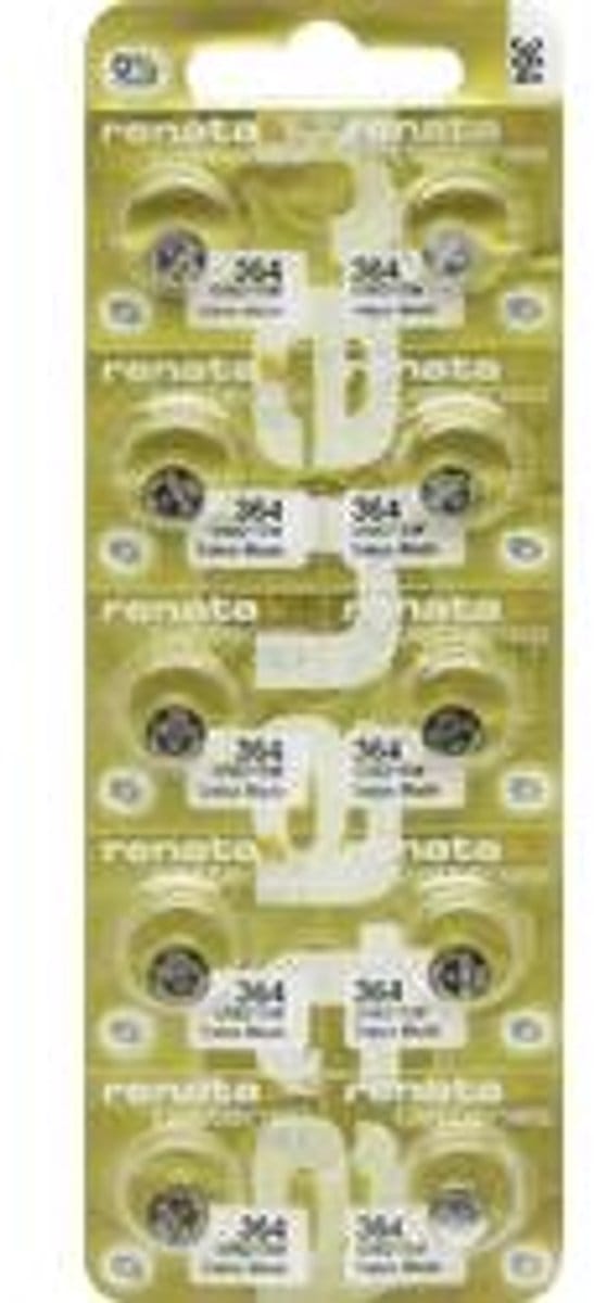 Renata Knoopcel 364 1.55 V 10 stuk(s) 20 mAh Zilveroxide 364.MP-E