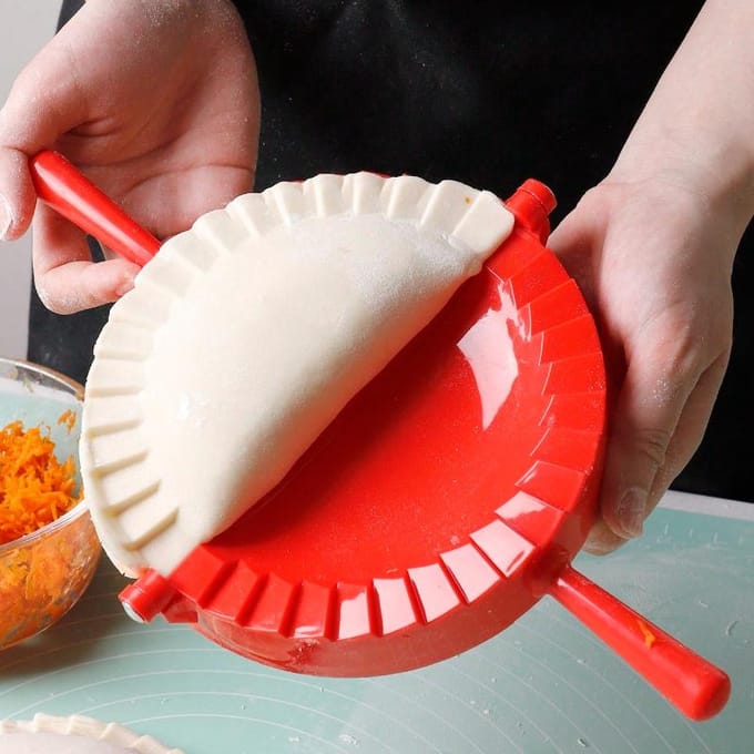 1 stuks Grote Rode Plastic Dumplingvorm, Deegpersvorm, Geschikt voor Bakgereedschap one-size rood
