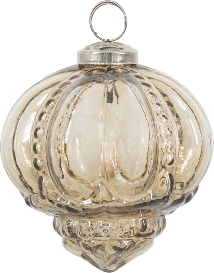 HomeBound by KY | Glazen kerstbal brons | 10x10cm | kerstbal