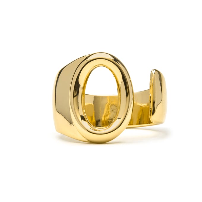 Luxenter Ring met 18-karaats geelgouden afwerking - Alphabet