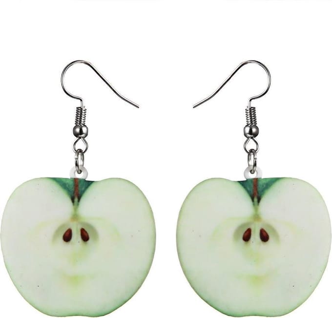 Fako Bijoux® - Oorbellen - Groente & Fruit - Appel
