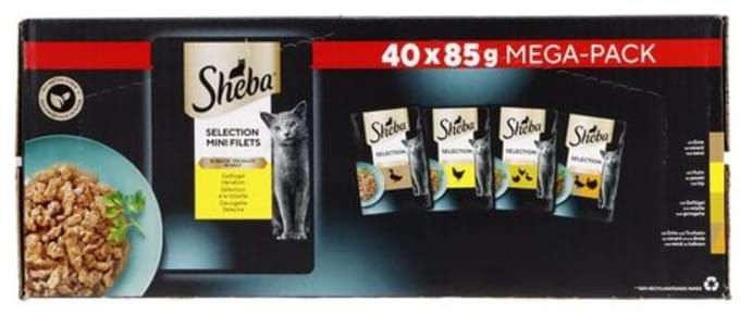 Sheba Kattenvoer - Mini Filets - Gevogelte in Saus - 40x85g