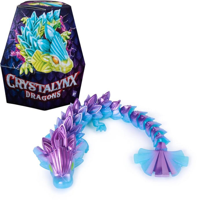 Spin Master draken speelgoedfiguur Crystal Lynx 23 cm mini actiefiguur.