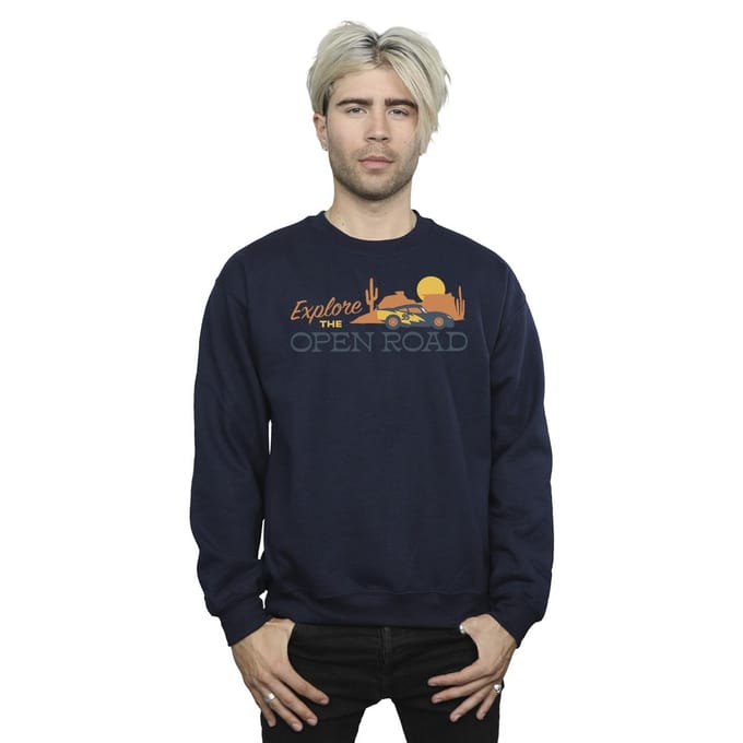 Disney Heren Cars Explore The Open Road Sweatshirt (Marineblauw)