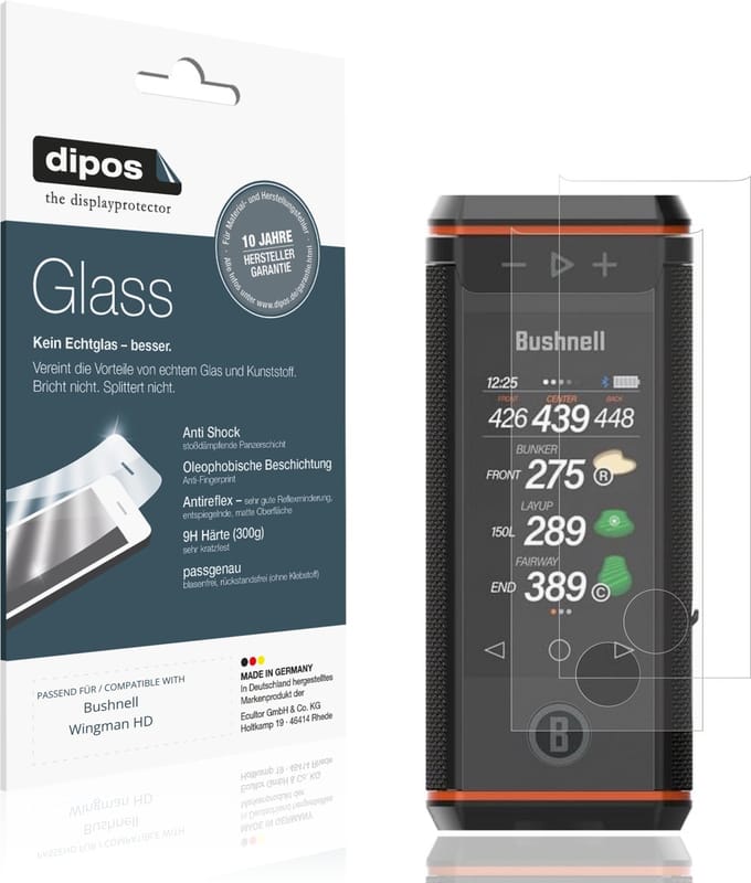 dipos – 2x Matte Pantserfolie geschikt voor Bushnell Wingman HD | 9H Screenprotector