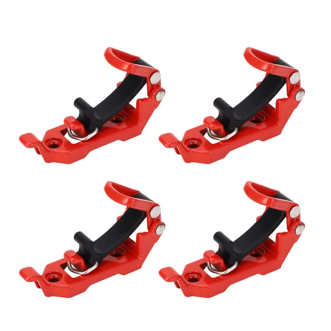 4 Sets Dakdrager Schopbevestiging Heavy Duty Multifunctioneel Metaal Rubber Klem Montagebeugel voor Dak rood