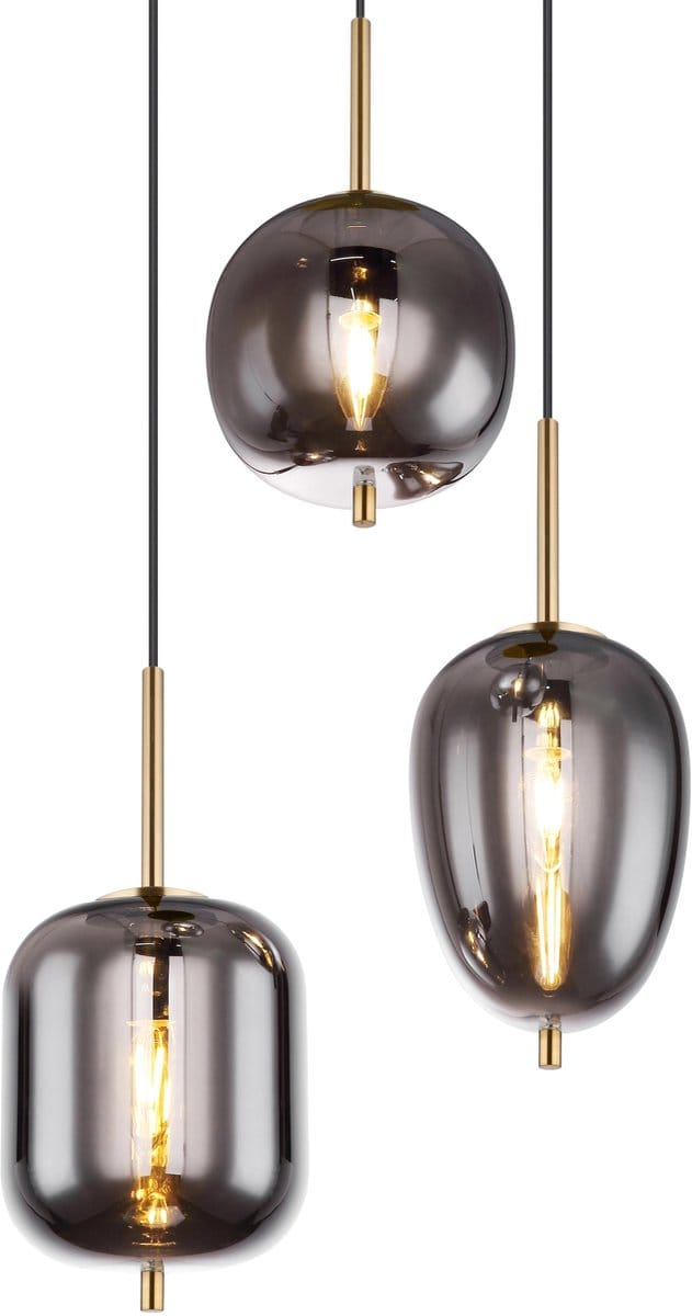 Hanglamp gang met glazen bollen | 3-lichts | E14 | | Vide | Hal | Glas | Woonkamer | Eetkamer