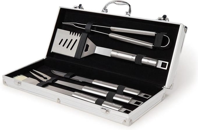 6-delige barbecueset in aluminium koffer - Metaal -