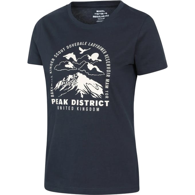 Mountain Warehouse Dames/Dames Peak District Bedrukt T-shirt (Indigo)