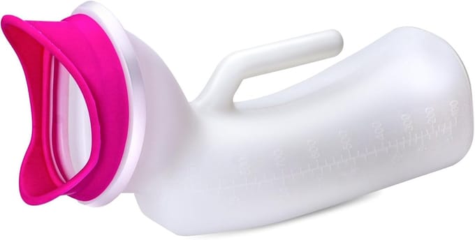 Urinoir Fles - Plasfles - Reizen en Zorg - Uniseks Ontwerp - 1000 ml - Wit