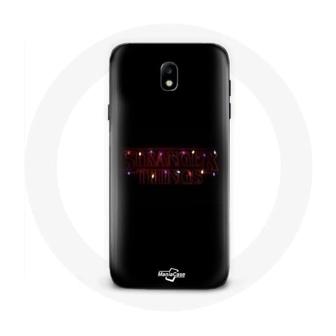Coque pour Samsung Galaxy J7 2017 Stranger Things Affiche Logo Joyeux noël