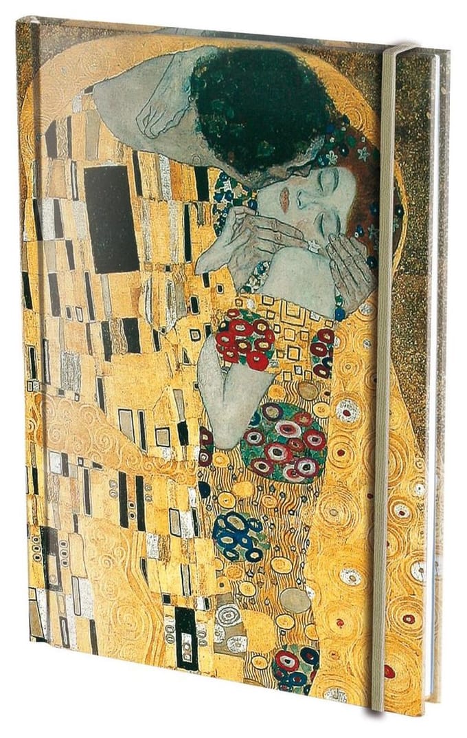 Notitieboek A5 , gebonden,  Gustav klimt, de kus