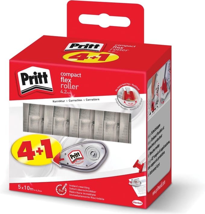 Correctietape pritt compact flex 4.2mmx10m 4+1 | 6 stuks