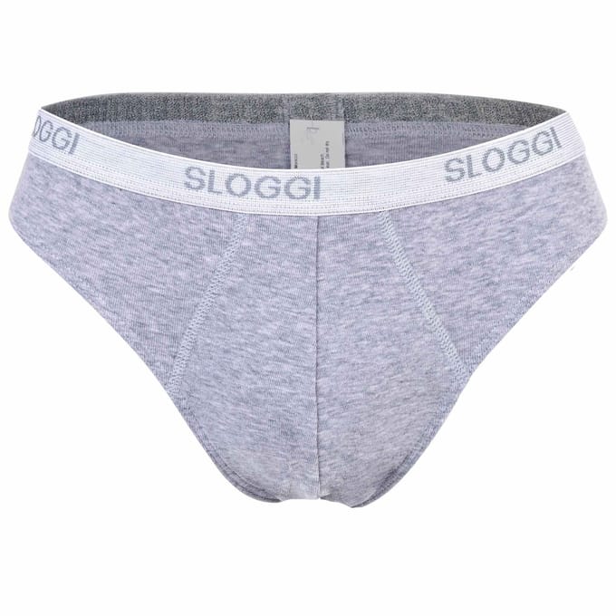 Sloggi Men Basic Mini - heren slip met smalle zijkanten (2-pack) - grijs
