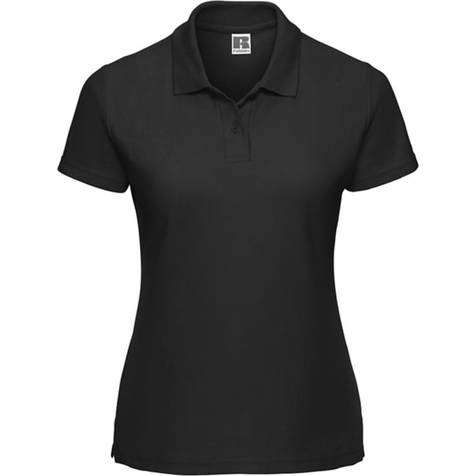 Russell Dames/Dames Klassiek Polycotton Poloshirt (Zwart)