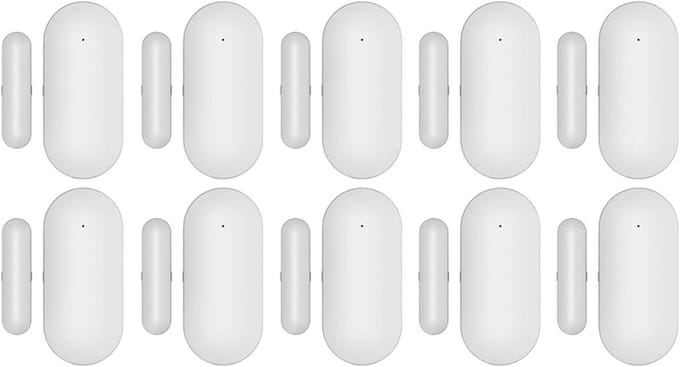 Draadloze Deurdetector - Raamsensor Alarm - Huis Beveiligen - Magnetische Sensor - 10 Stuks - Wit
