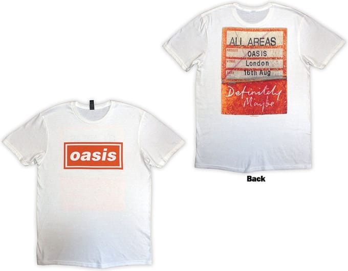 Oasis - Definitely Maybe AAA Pass Heren T-shirt - S - Wit