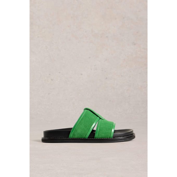White Stuff Ziggy Slider Footbed Bright Green Größe: 5 | Sandalen Outlet | Damen | Grün