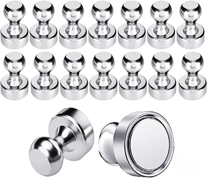 Set van 16 Neodymium Magneten voor Whiteboard, Koelkast en Creatieve Projecten - Mini Magneten (12 x 16 mm)