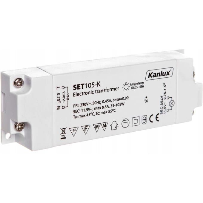 Elektronische Transformator voor Halogeenlampen 105W