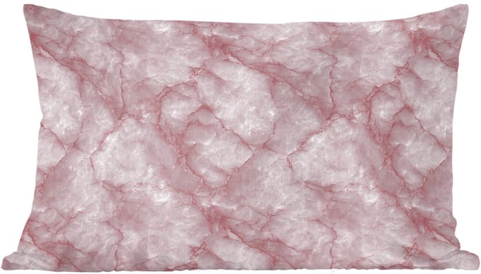 Sierkussens - Kussentjes Woonkamer - 60x40 cm - Roze - Kwartsmarmer - Aders