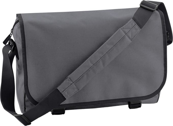 Bagbase Schoudertas - grijs - 41x31x12 cm - 15L - aktetas - volwassenen - polyester - schooltas