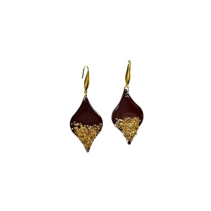 2 Love It Amber Shimmer - oorhangers - dames - chocolade bruin
