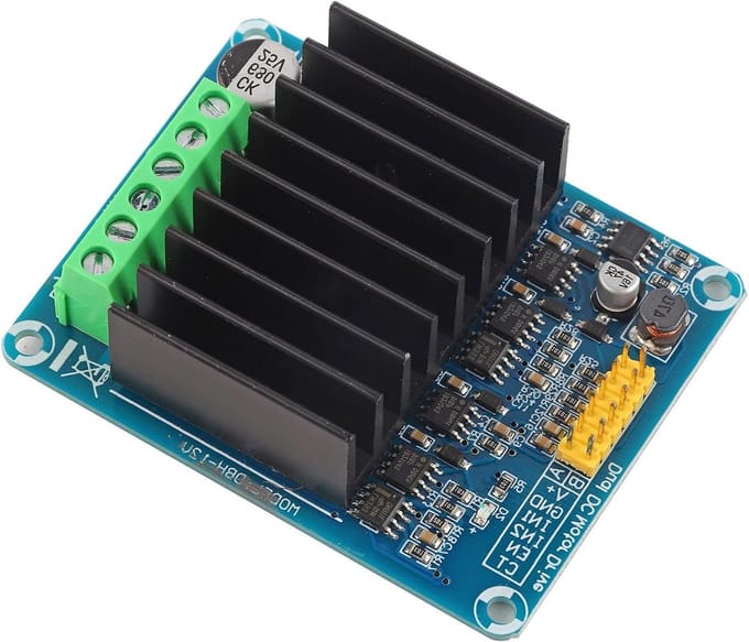 Motor Driver Board - H-brug Module - Motoren Sturen - Hoge Stroom Belastbaar - 13 x 10 x 2 cm