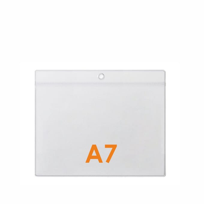 10 stuks - A7 Prijskaarthoesje / Meubelkaarthoes / Kaarthouder / Badgehouder - Type PHS-A7-Liggend