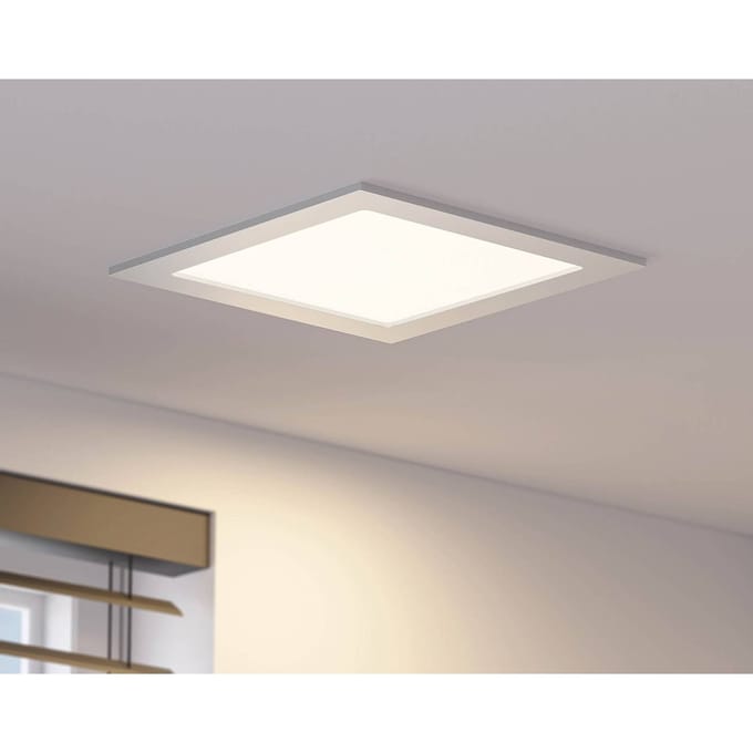 Prios LED inbouwlamp Helina, zilver, 22 cm, 24 W, dimbaar