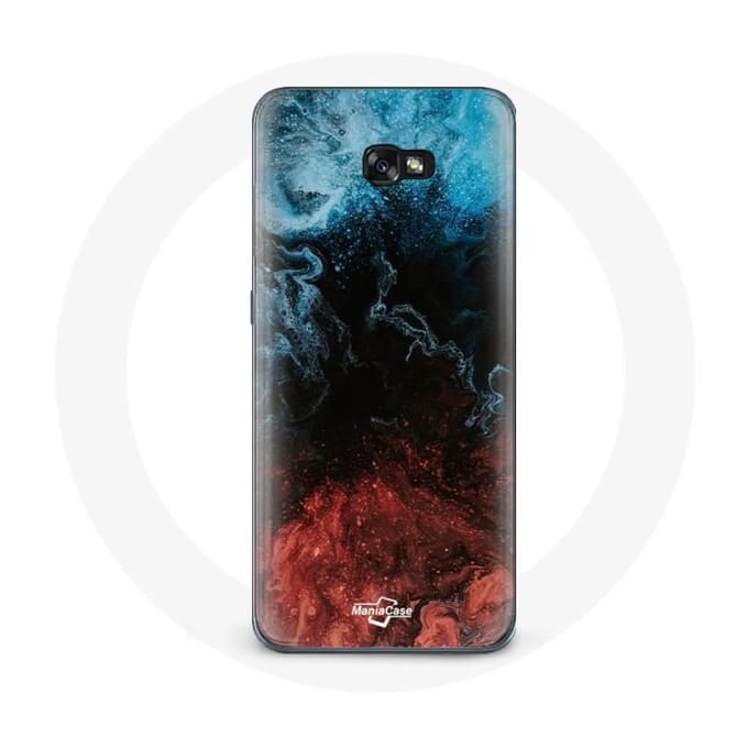 Coque pour Samsung Galaxy A3 2016 fond de texture abstraite rouge noir bleu
