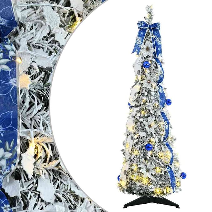 vidaXL - Kunstkerstboom - Wit - 120 - cm - PVC