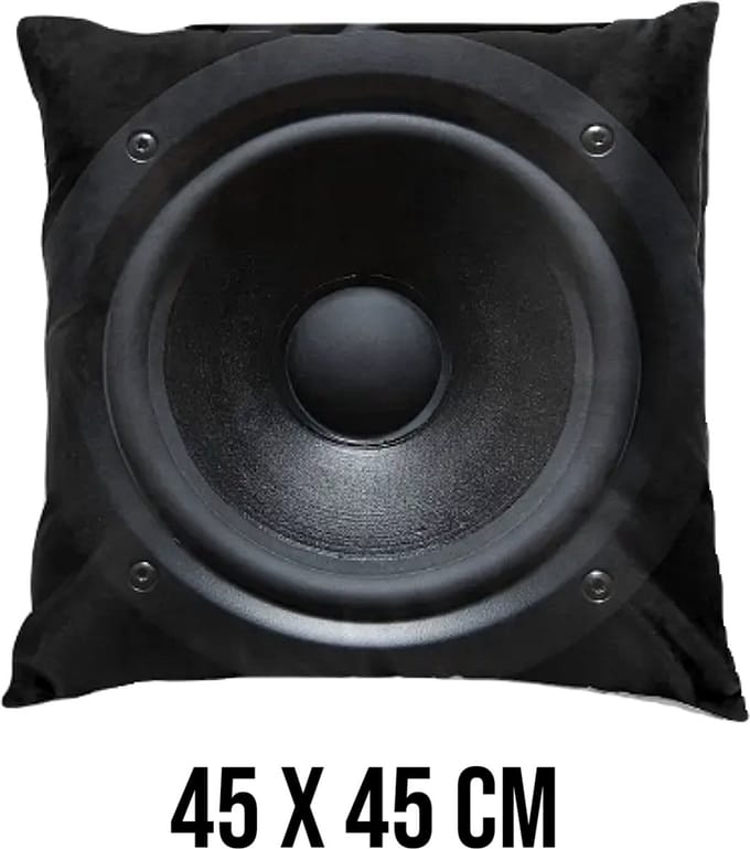Allernieuwste.nl® Kussenhoes Speaker Zwart Kussen Polyester - Kussenovertrek - Kleur 45 x 45 cm %%