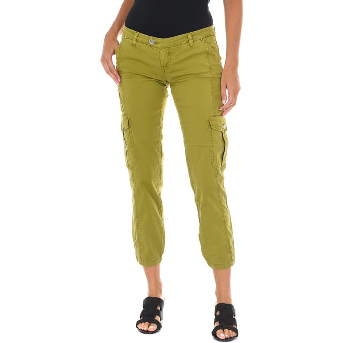Lange broek met smalle snit en elastische zomen 70DBF0646-R216 vrouw
