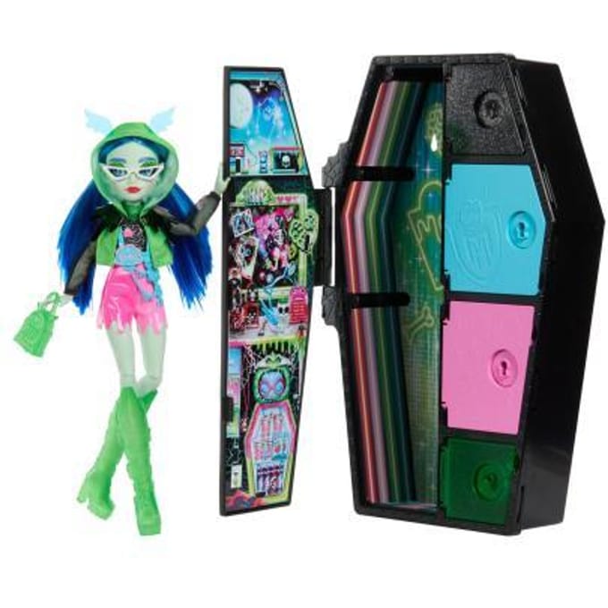 Monster High Skulltimate Secrets Ghoulia Yelps pop - 27 cm, Neon Frights