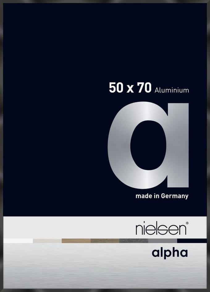 Nielsen Alpha Aluminium Wissellijst Polished Black 50x70cm