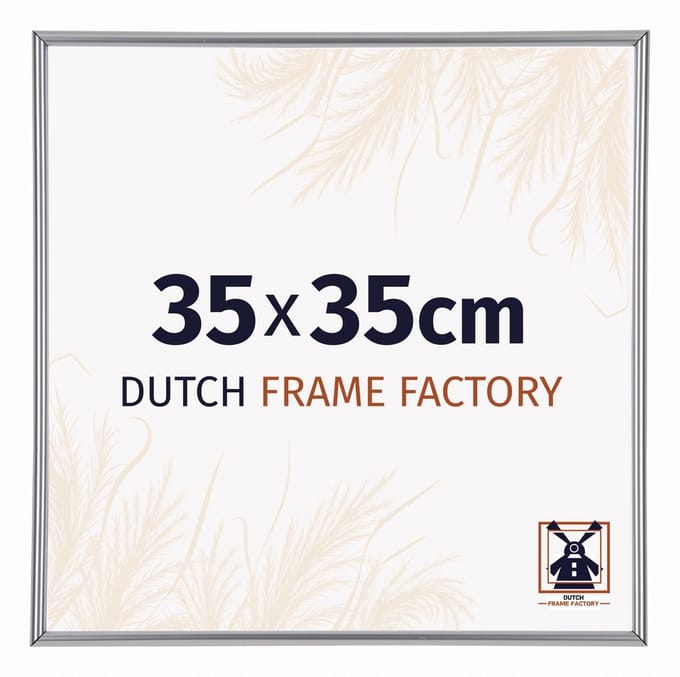 Fotolijst 35x35 cm - Kunststof - Zilver Hoogglans - Angers