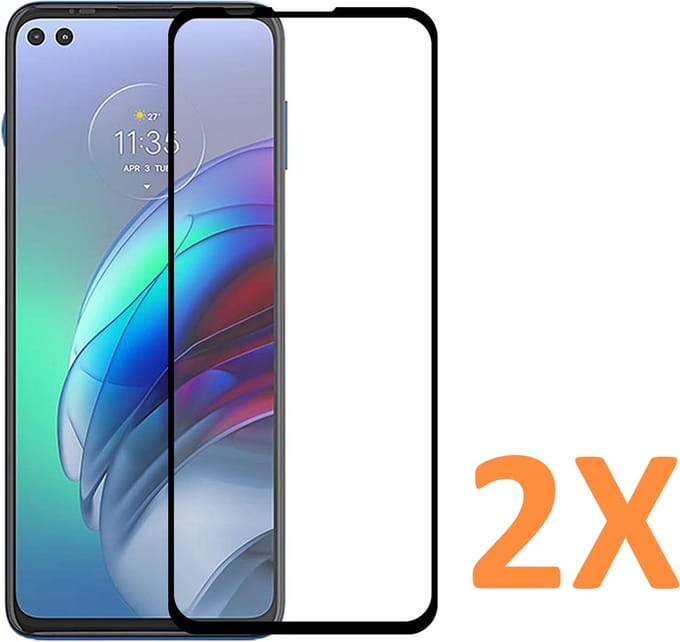 Volledige dekking Screenprotector Glas - Tempered Glass Screen Protector Geschikt voor: Motorola Moto G100 - 2x