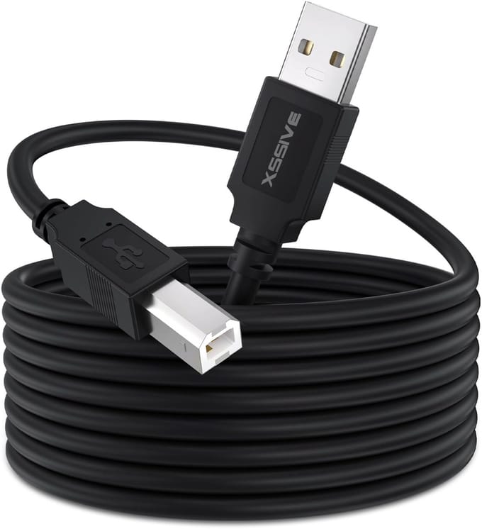USB A naar USB B Kabel - Printerkabel - Midi Kabel - 5 Meter - Voor o.a MIDI Keyboard , DAC Decoder , Printer , Scanner , Externe Harde Schijf Printkabel USB Kabels