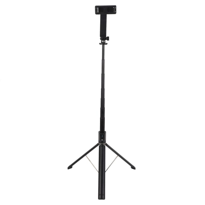 Selfiestick Statief met 2 Lampen Bluetooth Draadloze Afstandsbediening 360 Graden Draaibaar Uitschuifbare Telefoon