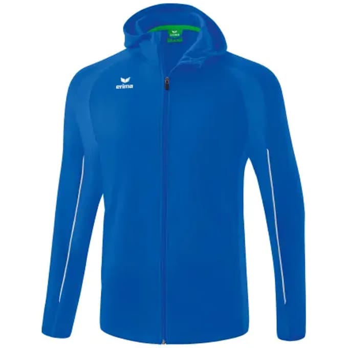 Erima Liga Star Trainingsjack Met Capuchon Kinderen - Wit / New Royal | Maat: 164